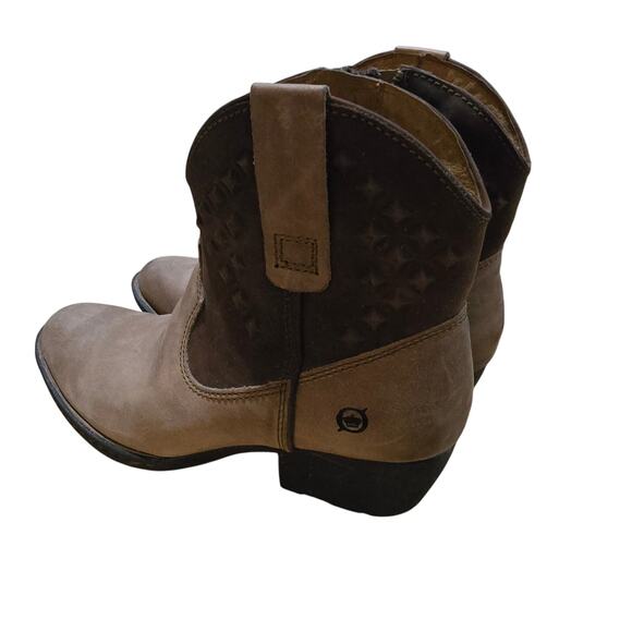 Born Jin Ankle Boots Two Tone Brown NWOB Size 7 - Picture 3 of 8
